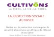 LA PROTECTION SOCIALE AU NIGER · 2020. 9. 23. · Vision Nationale de la Protection Sociale « Le Niger se fixe comme vision, d’être une Nation qui veille à la satisfaction des