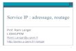 Service IP : adressage, routageperso.u-pem.fr/~langar/UPEM_courses/Services_Reseaux/IP...Protocole et algorithmes de routage o Deux classes de protocole de routage n Les protocoles