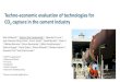 Techno-economic evaluation of technologies for CO capture ... ... Techno-economic evaluation of technologies