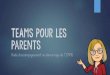 TEAMS pour les parents - École de la Passerelledelapasserelle.csp.qc.ca/files/2020/08/TEAMS_pour_les_parents.pdf · Application installée sur votre ordi Application en ligne Application