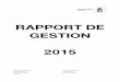RAPPORT DE GESTION 2015 - PS Broye-Vully
