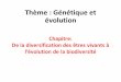 Thème : Génétique et évolution