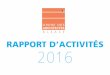 RAPPORT D’ACTIVITÉS 2016