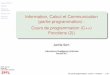 Information, Calcul et Communication (partie programmation 