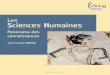 Les Sciences Humaines - Panorama des connaissances
