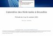 Calendrier des think tanks à Bruxelles