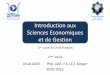 Introduction aux Sciences Economiques et de Gestion