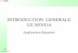 INTRODUCTION GENERALE UE NSY014