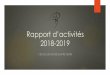 Rapport d’activités 2018-2019