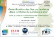 Quantification des flux particulaires dans le Rhône du 