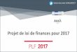 Projet de loi de finances pour 2017 - Cerenicimo