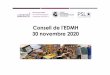 Conseil de l'EDMH 30 novembre 2020
