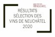 Résultats Sélection des vins de Neuchâtel 2020