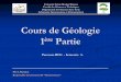 Cours de Géologie 1 Partie