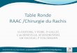 Table Ronde RAAC /Chirurgie du Rachis