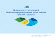 Rapport annuel Développement durable 2019-2020