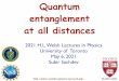 Quantum entanglement at all distances
