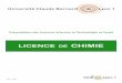 LICENCE DE CHIMIE - Claude Bernard University Lyon 1