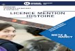 DOMAINE SCIENCES HUMAINES & SOCIALES LICENCE MENTION HISTOIRE