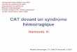 CAT devant un syndrome hémorragique