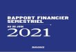 RAPPORT FINANCIER SEMESTRIEL AU 30 JUIN 2021