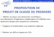 PROPOSITION DE PROJET DE CLASSE DE PREMIERE