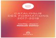 CATALOGUE DES FORMATIONS 2017-2018
