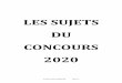 LES SUJETS DU CONCOURS 2020 - ARPEME