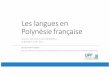 Les langues en Polynésie française - education.pf