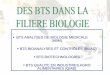 DES BTS DANS LA FILIERE BIOLOGIE - 542
