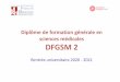 Diplôme de formation générale en sciences médicales DFGSM 2