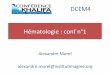 DCEM4 Hématologie : conf n°1 - confkhalifa.com