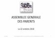 ASSEMBLEE GENERALE DES PARENTS