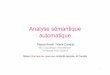 Analyse sémantique automatique - Paris Diderot University