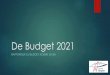De Budget 2021