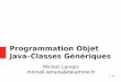 Programmation Objet Java–Classes Génériques