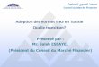 Adoption des normes IFRS en Tunisie Quelle transition?