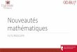 Nouveautés mathématiques - Université de Poitiers