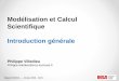 Modélisation et Calcul Scientifique Introduction générale