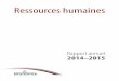 2014-2015 Rappport annuel - Ministère des ressources humaines