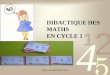 Didactique des maths en Cycle 1 - ISFEC Auvergne