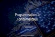 Programmation 1: Fondamentaux