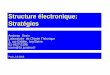 Structure électronique: Stratégies