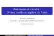 Automates et circuits : Ordres, treillis et algèbre de Boole