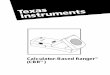 Calculator-Based Ranger (CBR - Texas Instruments