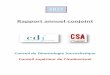 RAPPORT ANNUEL CONJOINT - CSA
