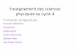 Enseignement des sciences physiques au cycle 4
