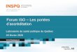 Forum ISO Les portées - INSPQ