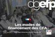 Les modes de financement des CFA