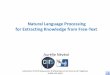 Natural Language Processing for Extracting Knowledge from